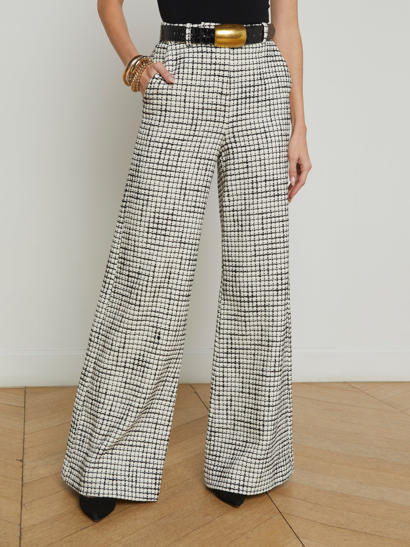 Pilar Tweed Wide-Leg Pant 3