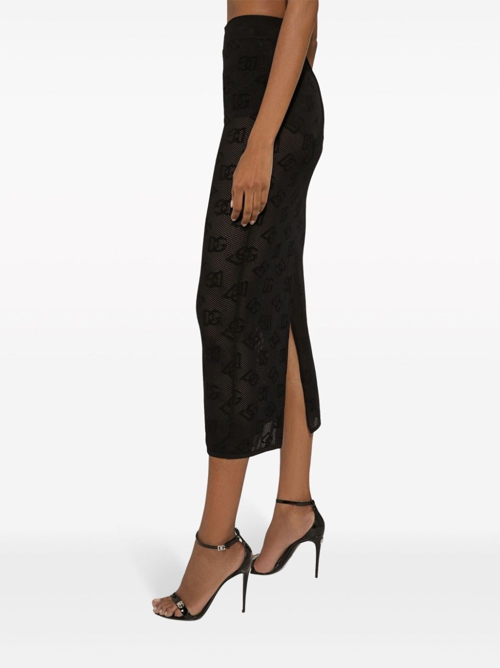 DG-jacquard midi skirt - 5