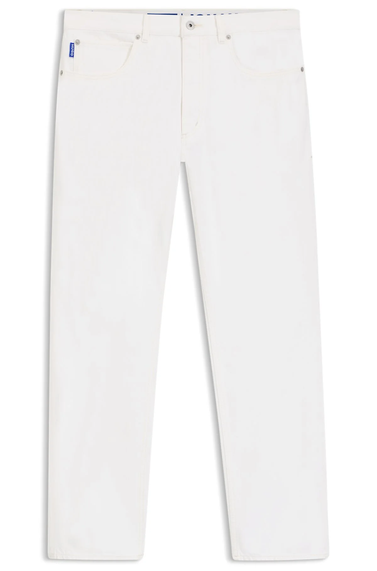 REGULAR-FIT JEANS IN WHITE DENIM - 1