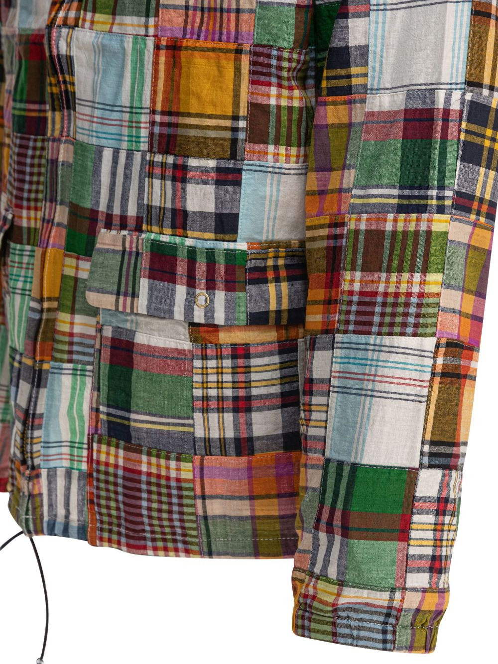 patchwork zip-up jacket - 4