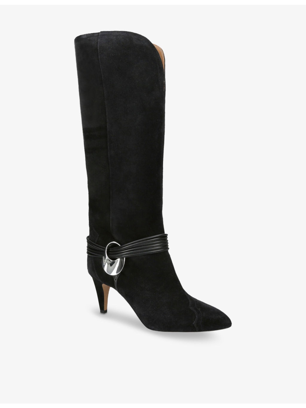 Lestany GZ Suede Heeled Knee-High Boots - 3