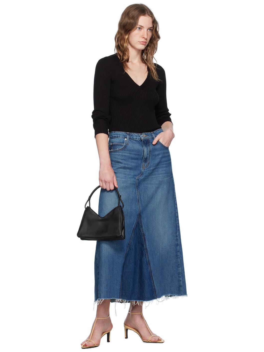 Blue 'The Dorothy' Denim Maxi Skirt - 4