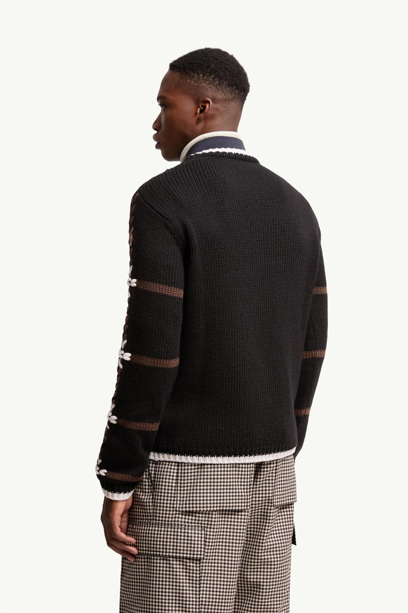 Embroidered Wool Blend Sweater 5