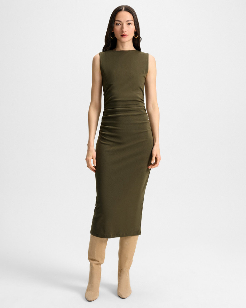 VERONICA BEARD CHARISSA STRETCH-COTTON MIDI DRESS outlook
