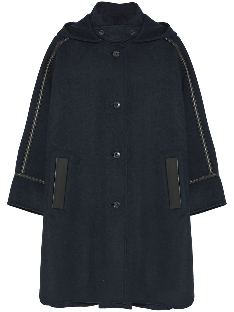 cashmere-blend hooded cape 1