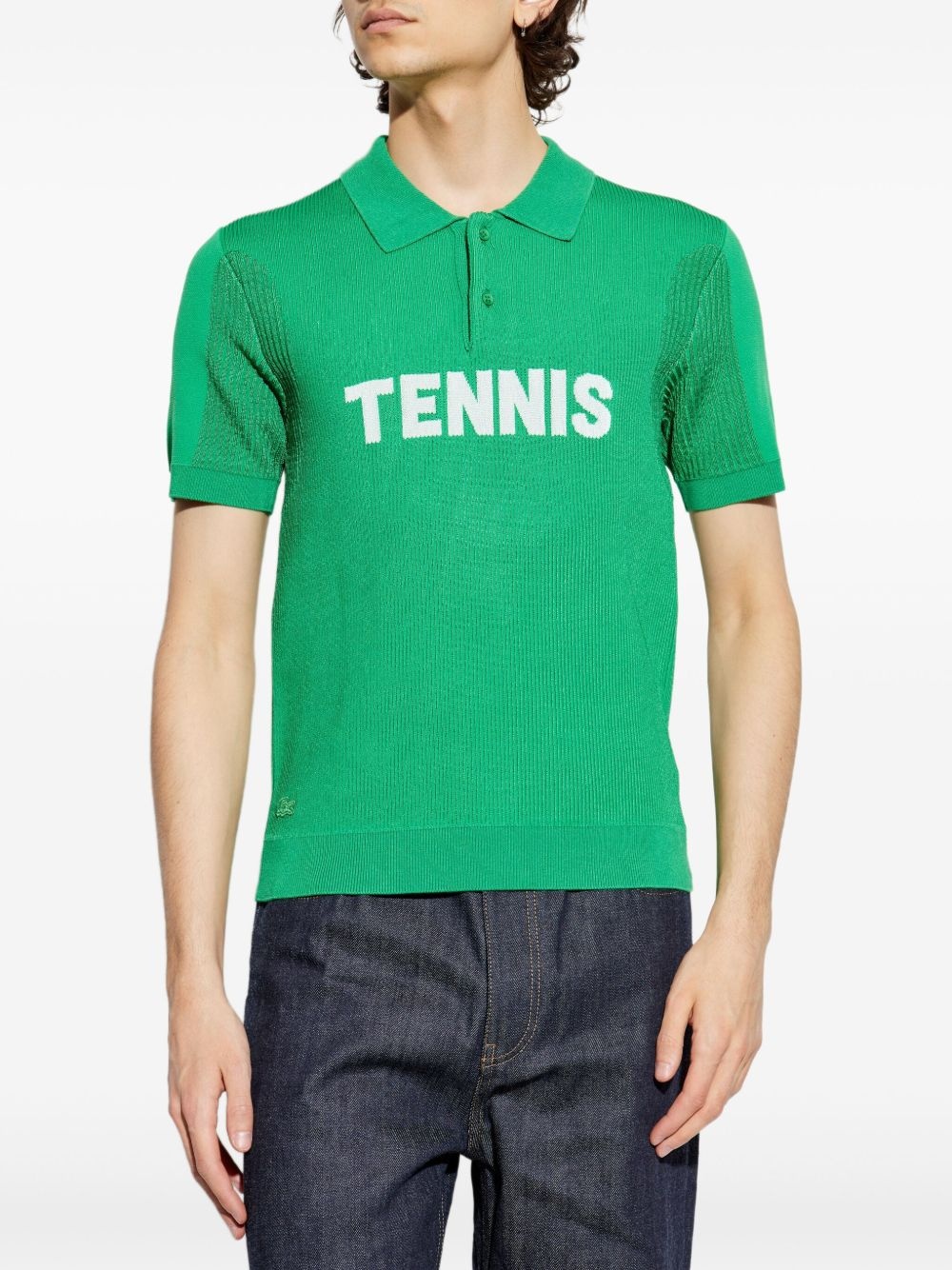 ribbed polo shirt - 3