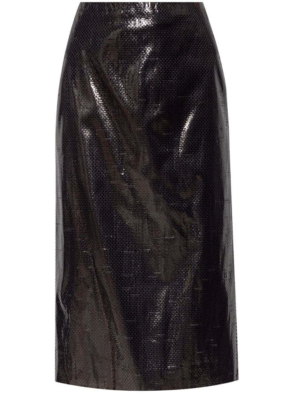 patent midi skirt - 1