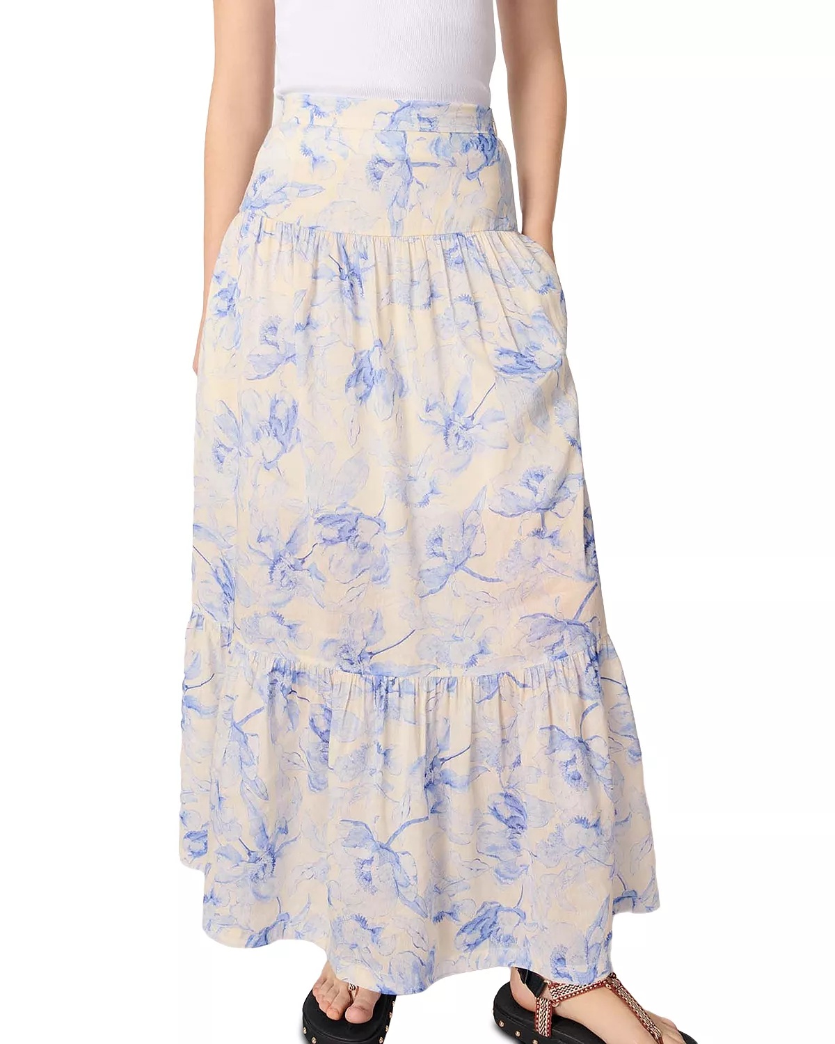 Floral Print Maxi Skirt - 6