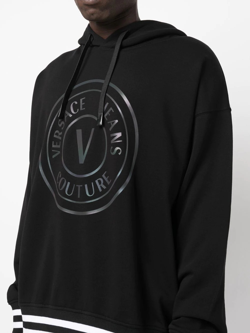 logo print hooded sweatshirt - 5