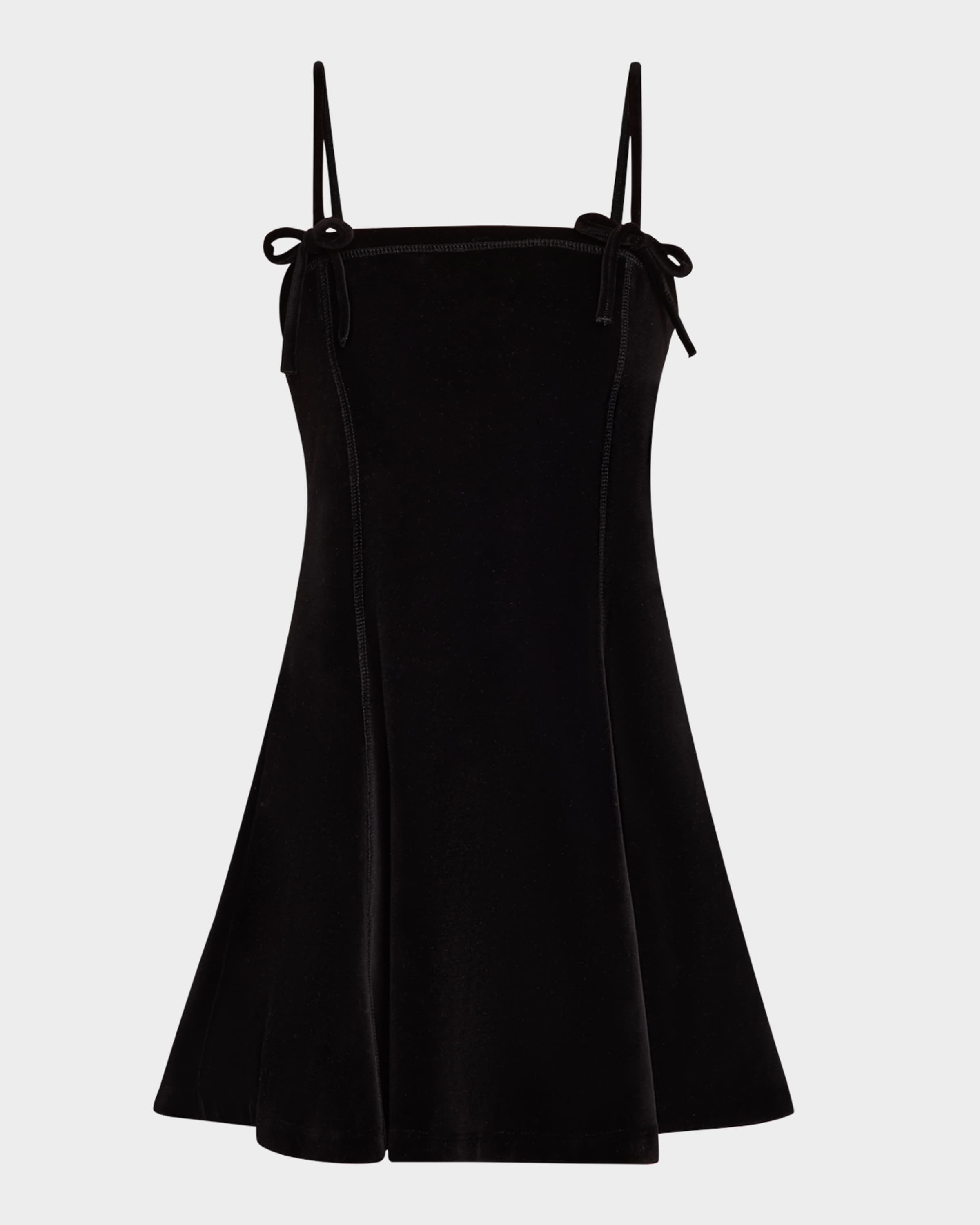 Heavy Velour Strappy Mini Dress - 2