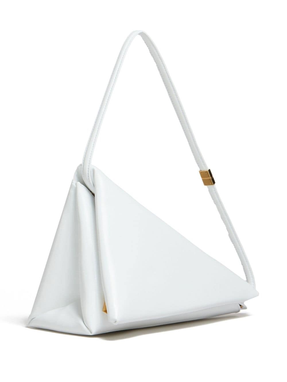 triangle leather shoulder bag - 4