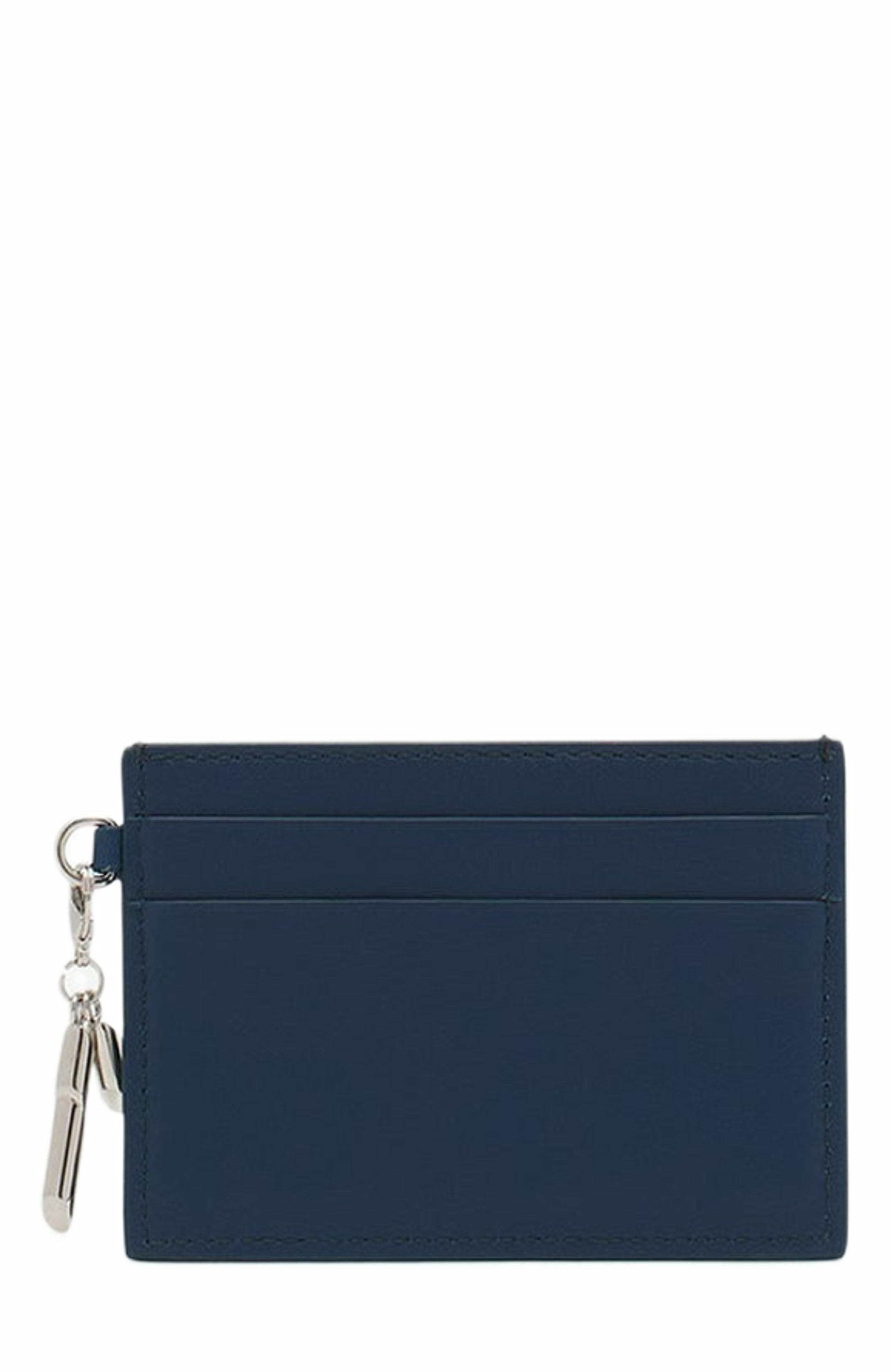 Lanvin Séquence Leather Cardholder in Petrol Blue at Nordstrom - 2