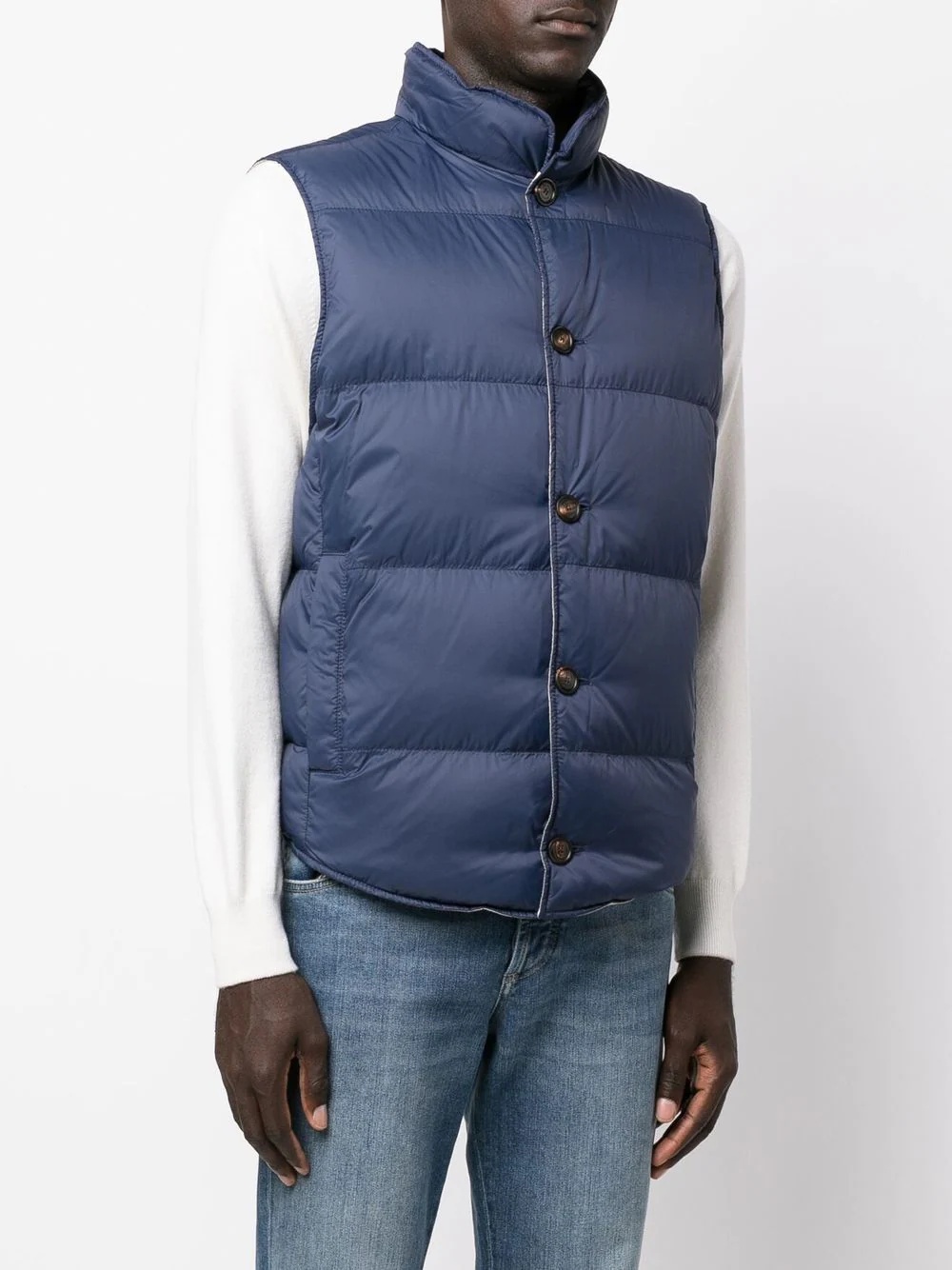 button-fastening padded gilet - 3