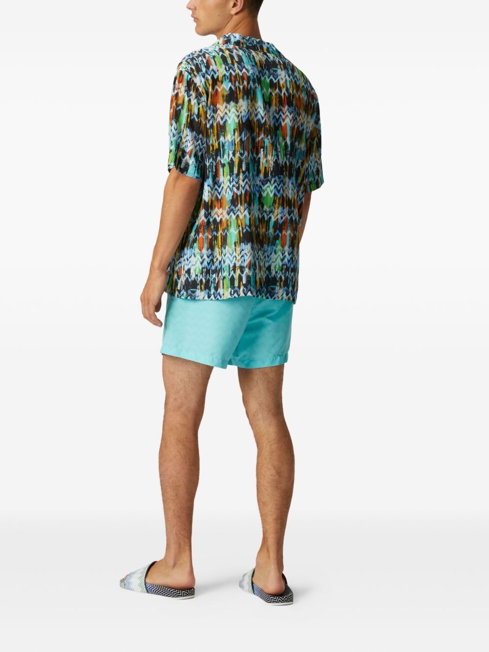 zigzag-print shirt - 3
