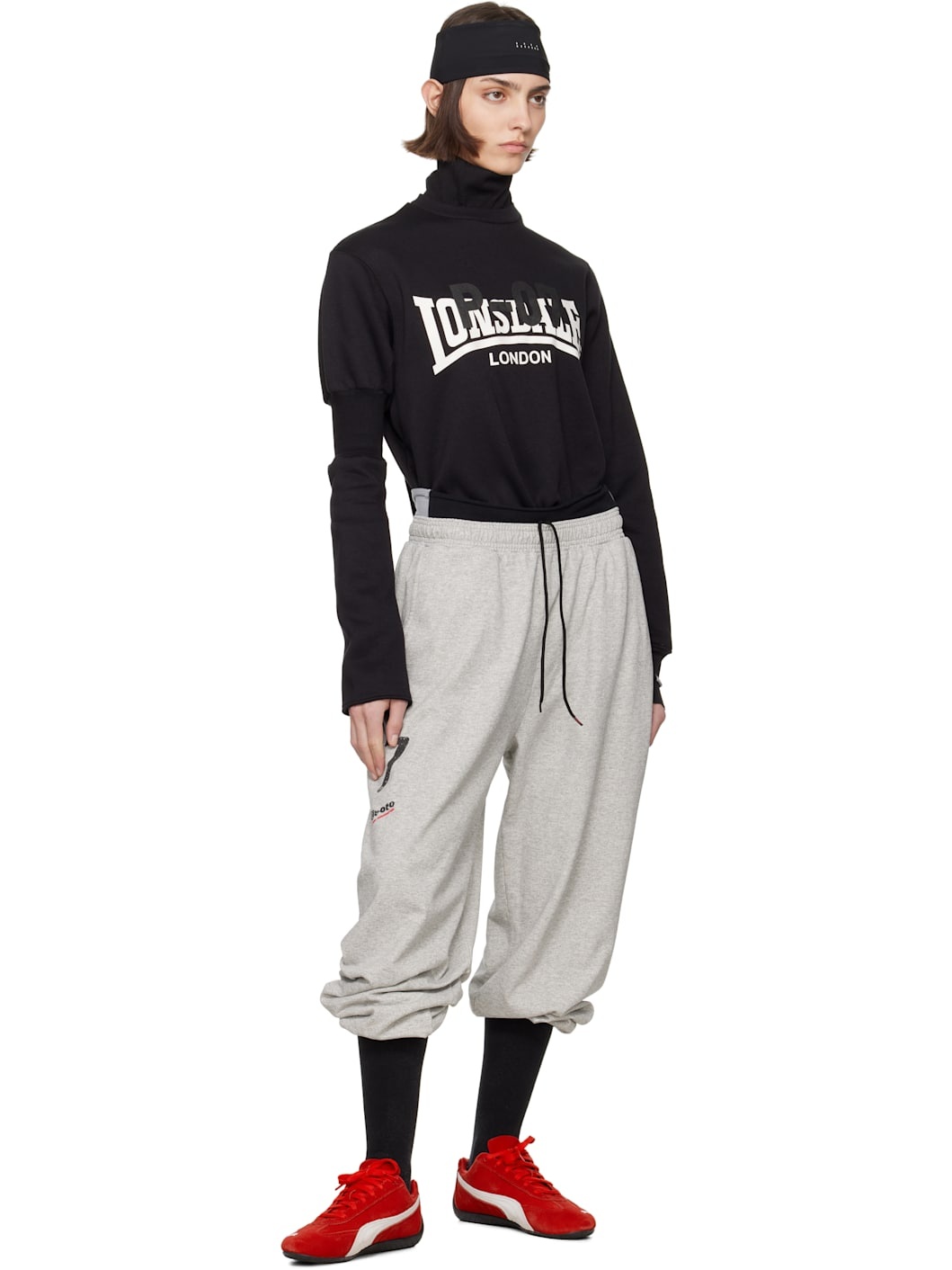 Gray '07' Cropped Lounge Pants - 5