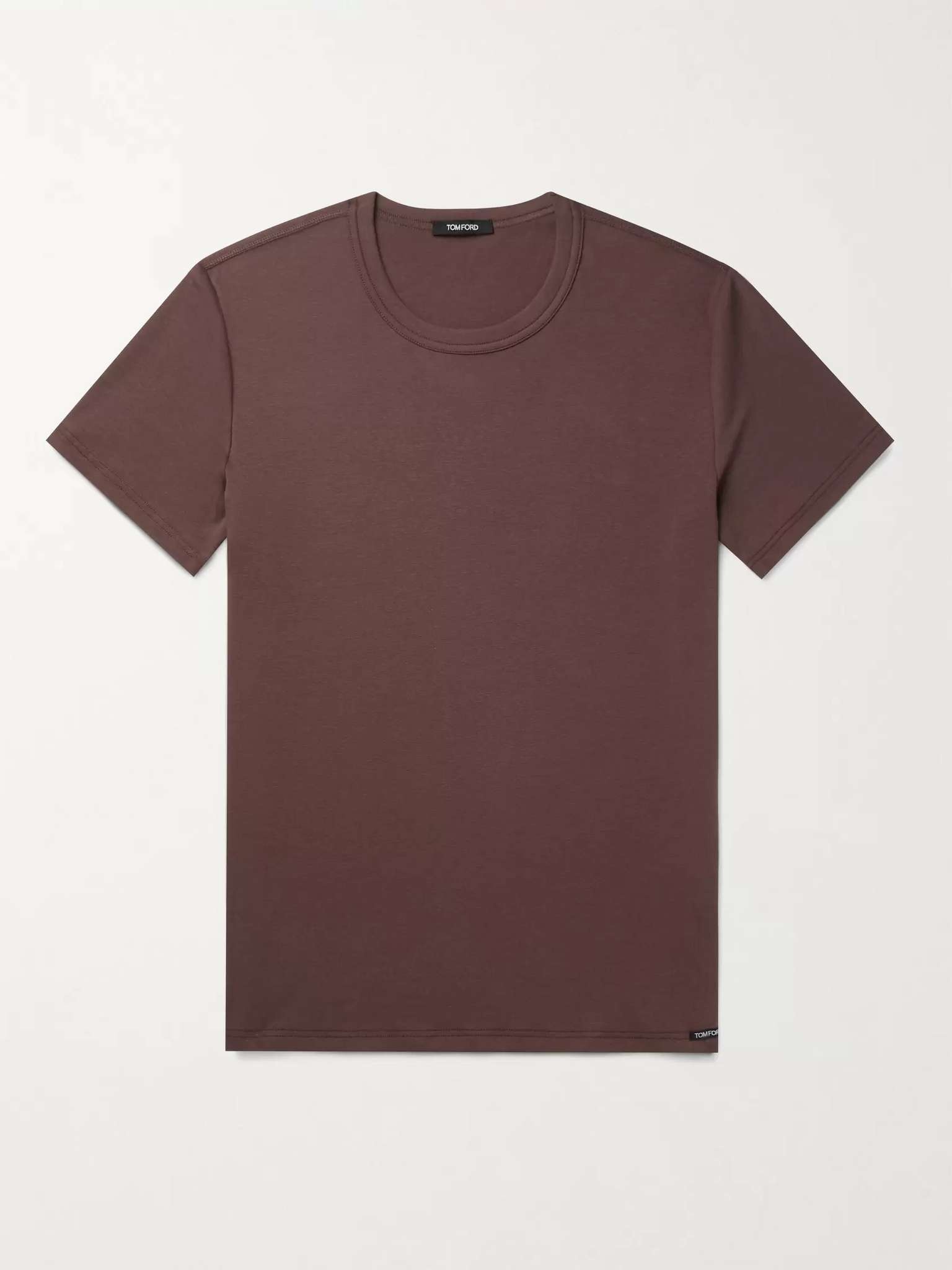 Slim-Fit Mélange Stretch-Cotton Jersey T-Shirt - 1