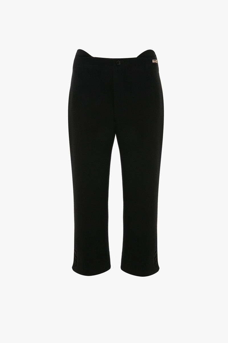 Tab Detail Cropped Trouser In Black 1