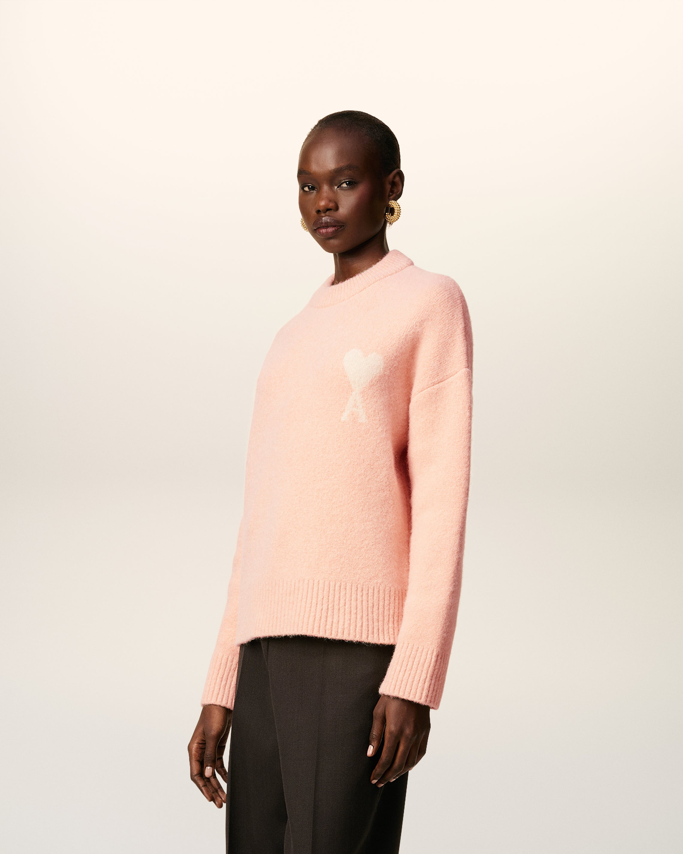 PINK ALPACA AMI DE COEUR CREWNECK SWEATER - 6