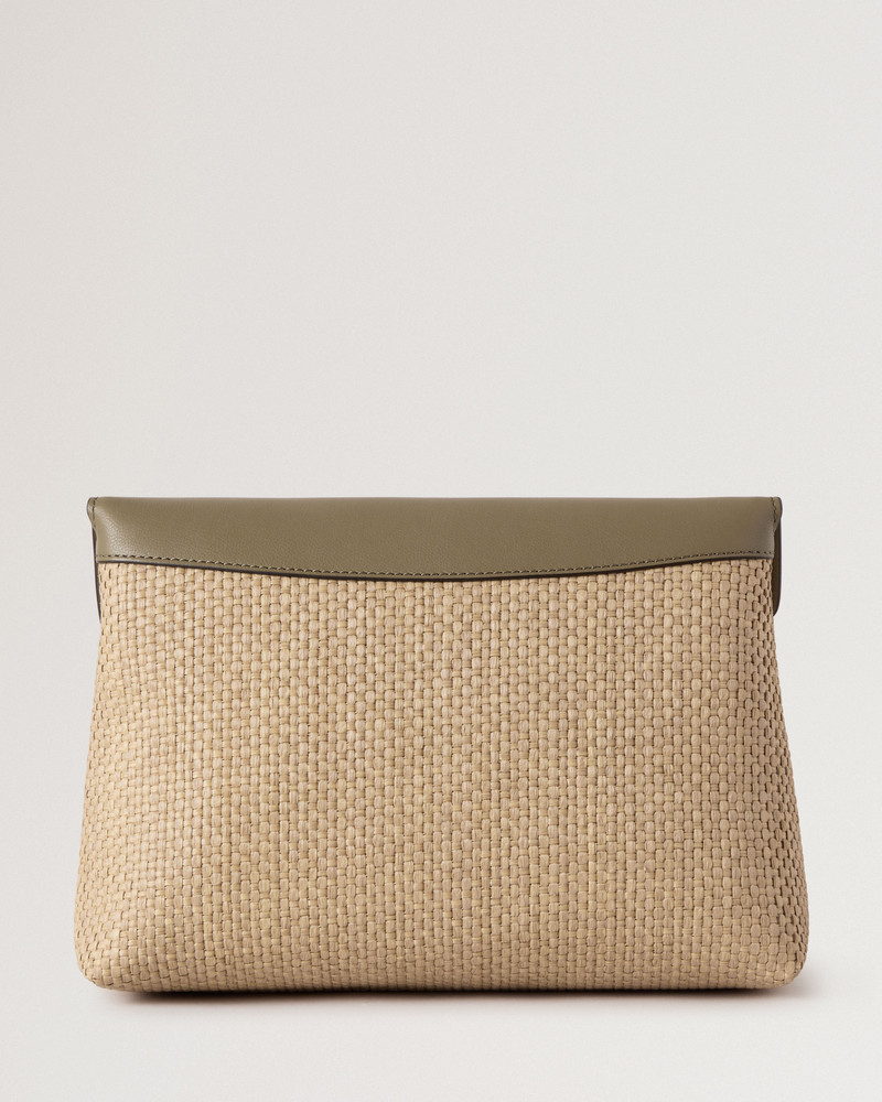 Mulberry Large Darley Cosmetic Pouch
Linen Green & Natural Raffia & Leather outlook