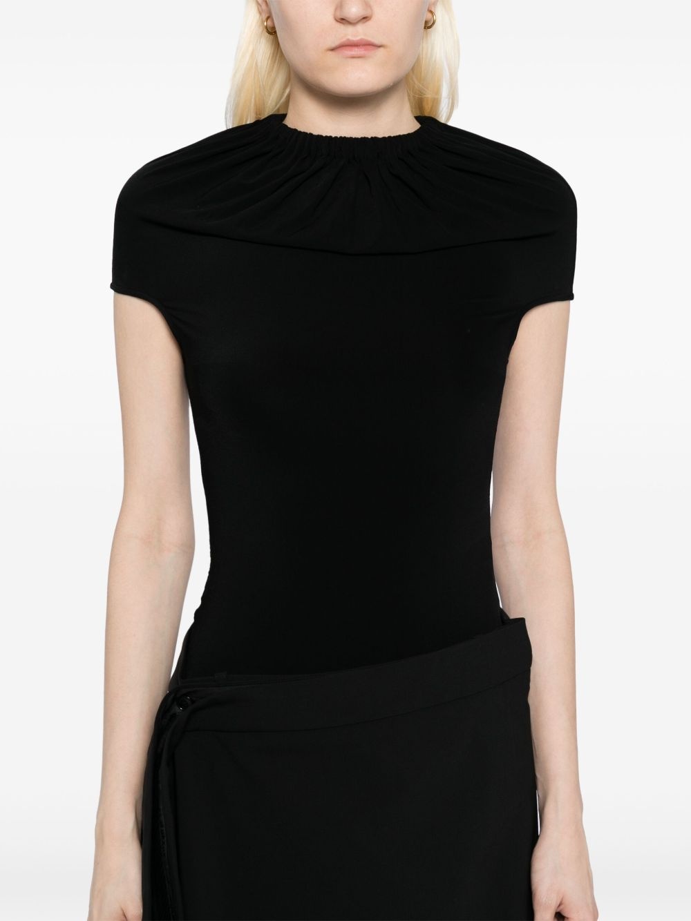 gathered-neck top - 5