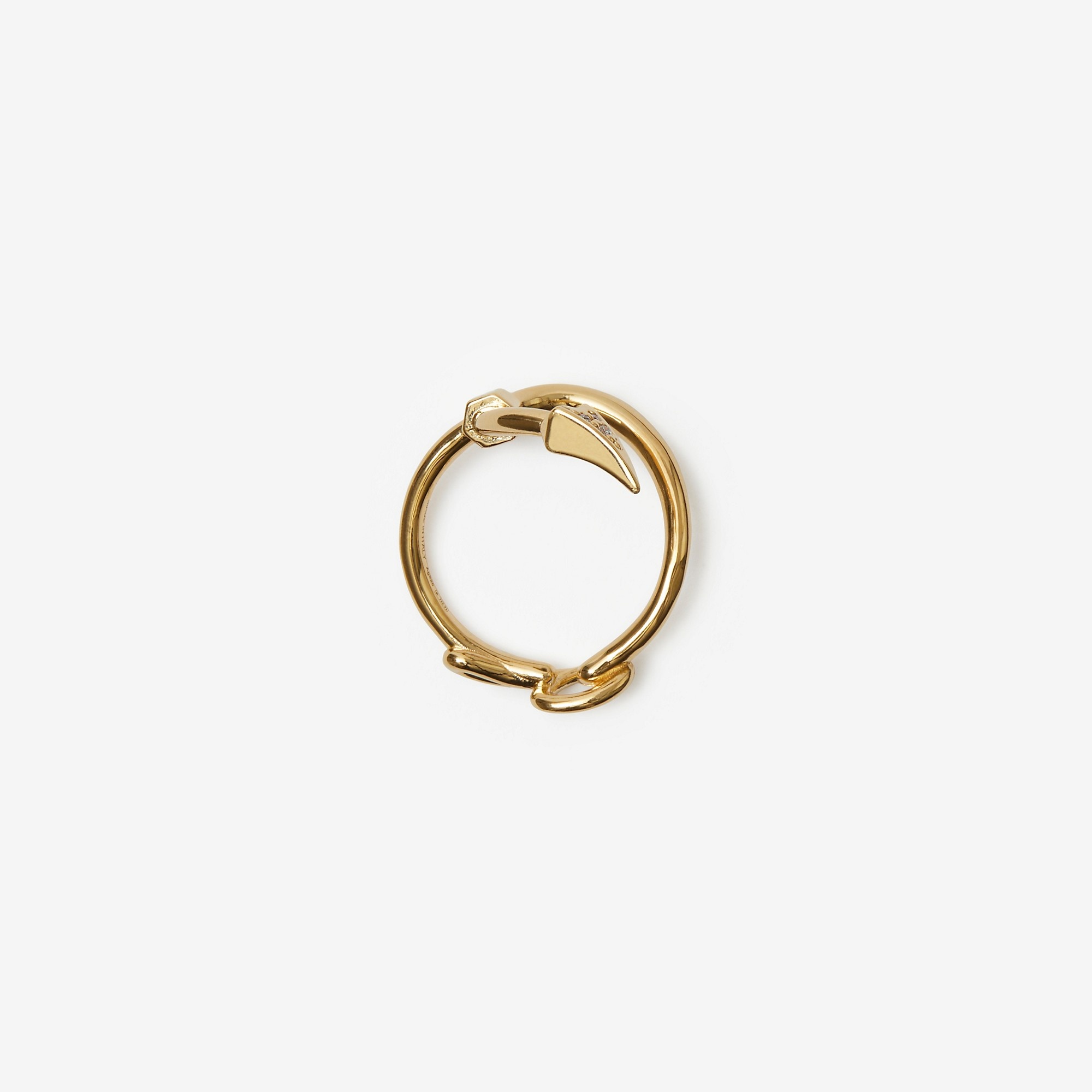 Gold-plated Hook Pavé Ring - 1