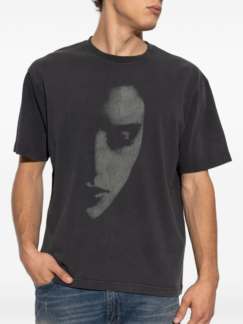 face-print cotton T-shirt - 3