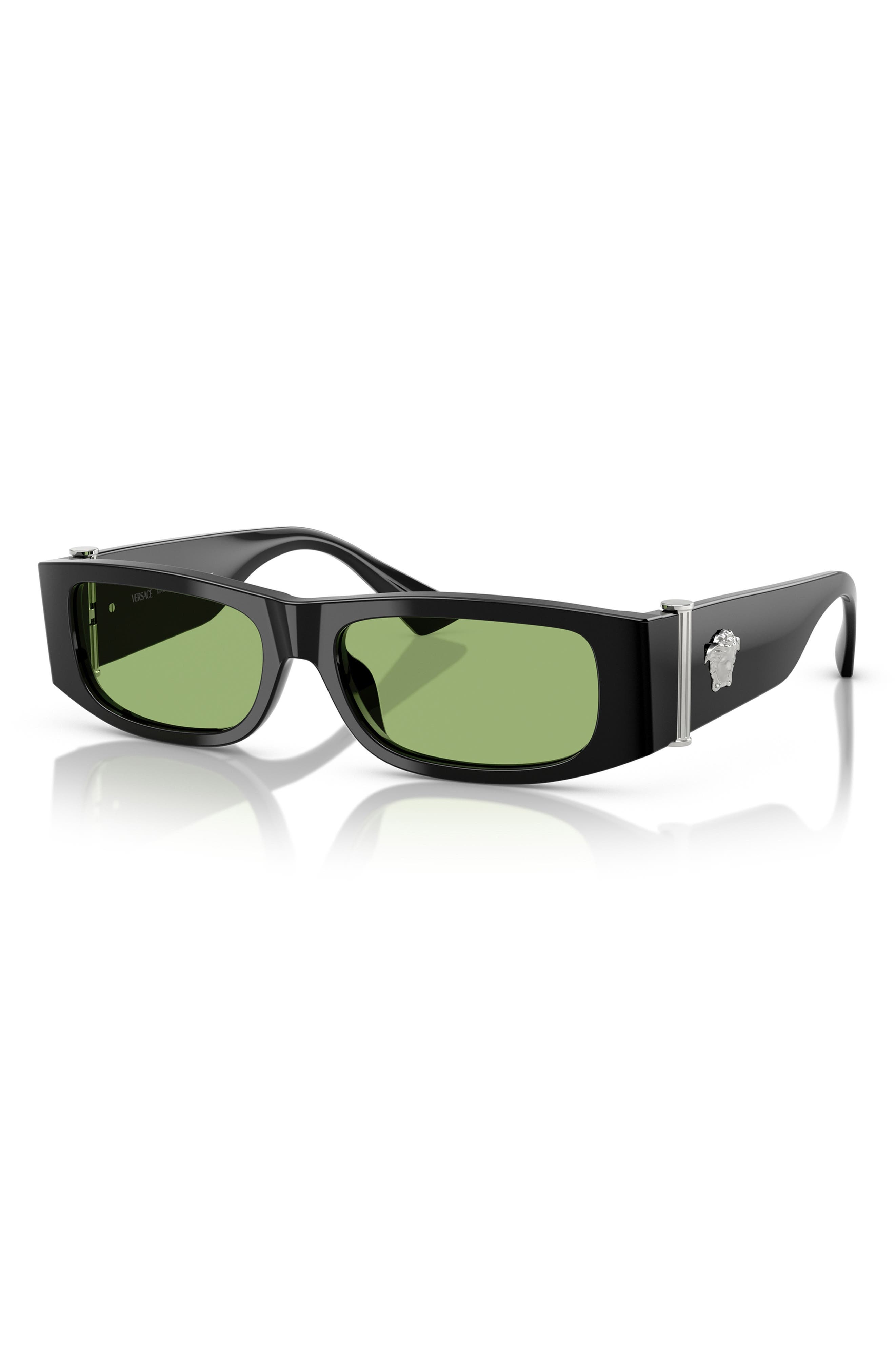 Versace 55mm Rectangular Sunglasses in Black at Nordstrom - 2