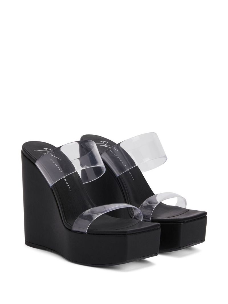 Meissa plexi 130mm wedge mules - 2