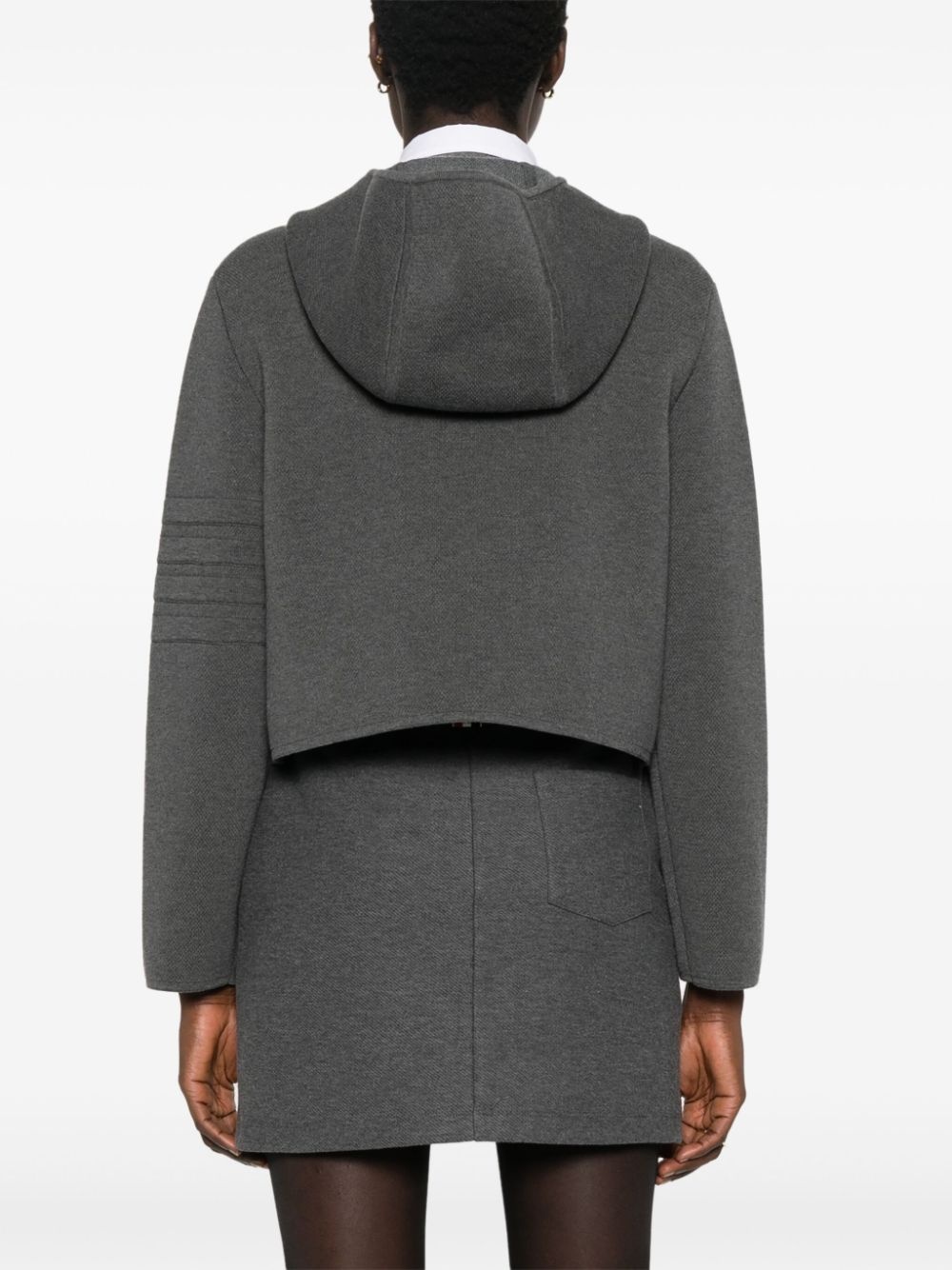 hooded knitted cardigan - 4