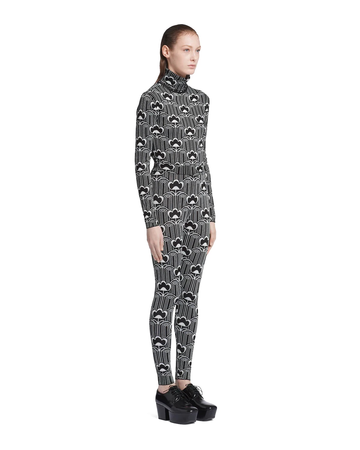 Viscose jacquard leggings - 3
