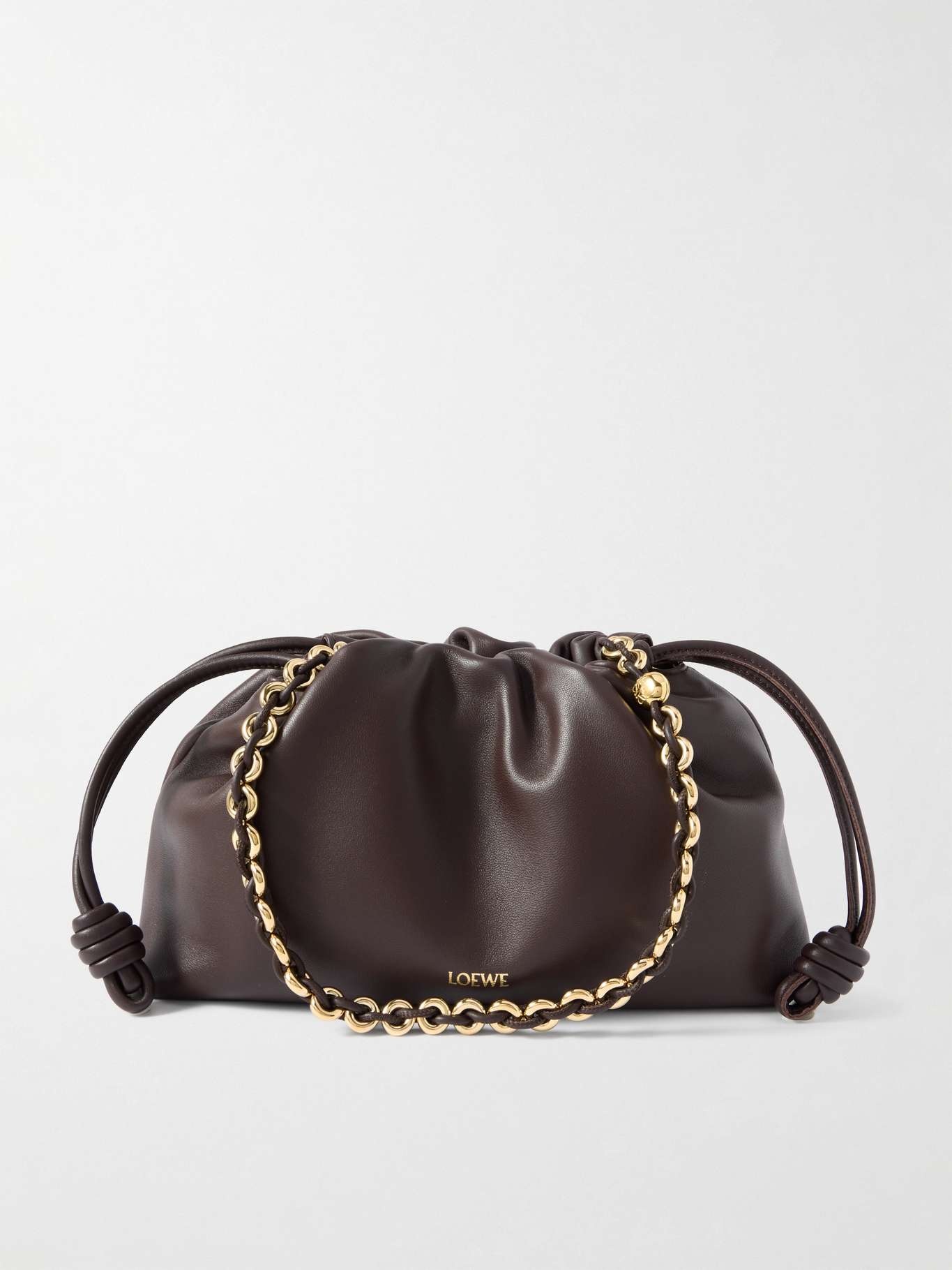 Flamenco medium leather clutch Dark brown - 1