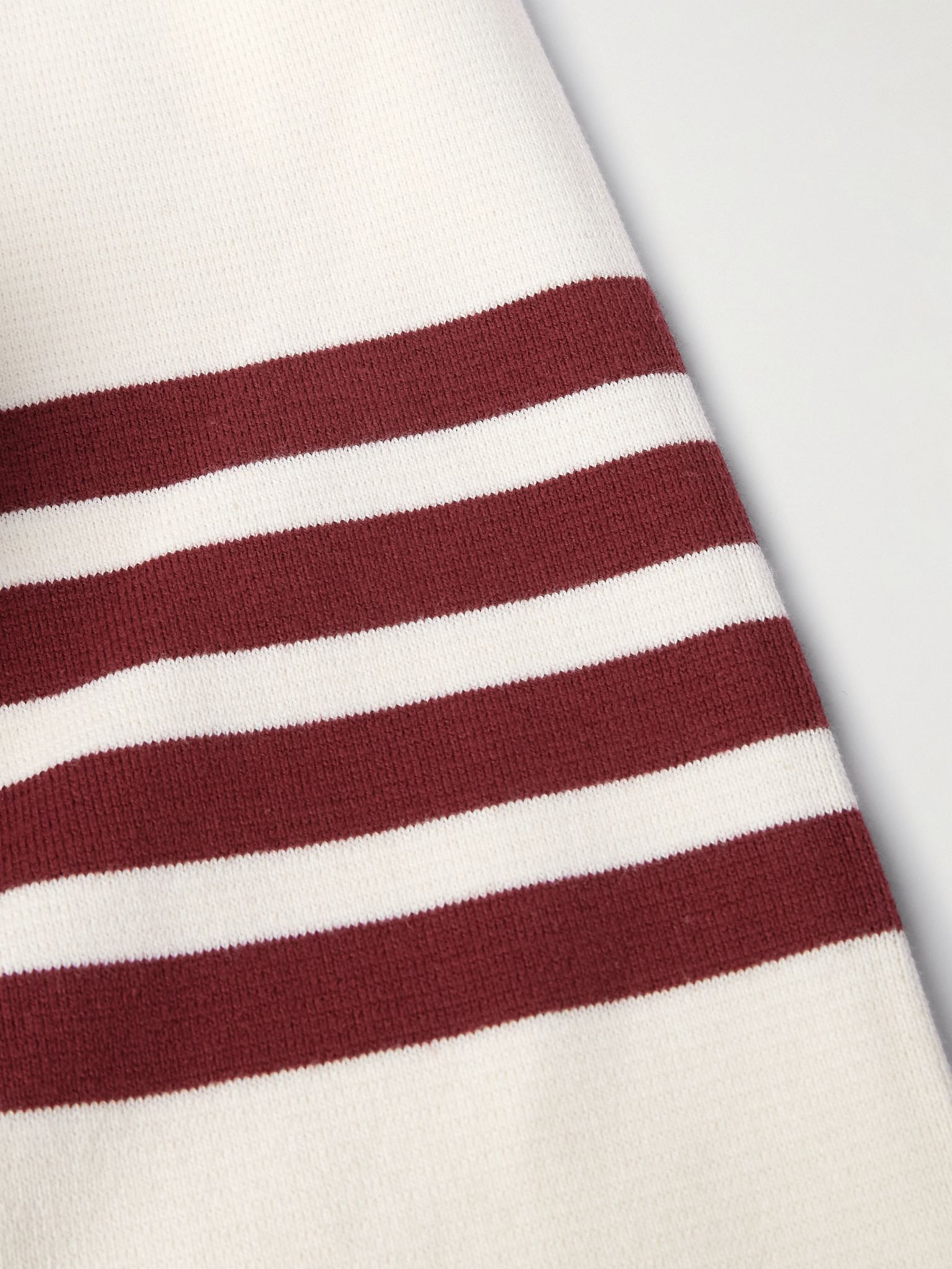 Striped Cotton Sweater White - 4