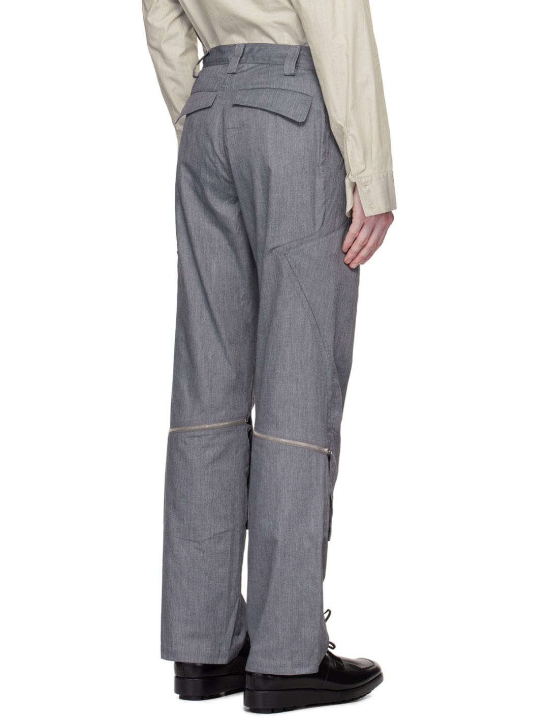 Kiko Kostadinov Gray Tonino Trousers | REVERSIBLE