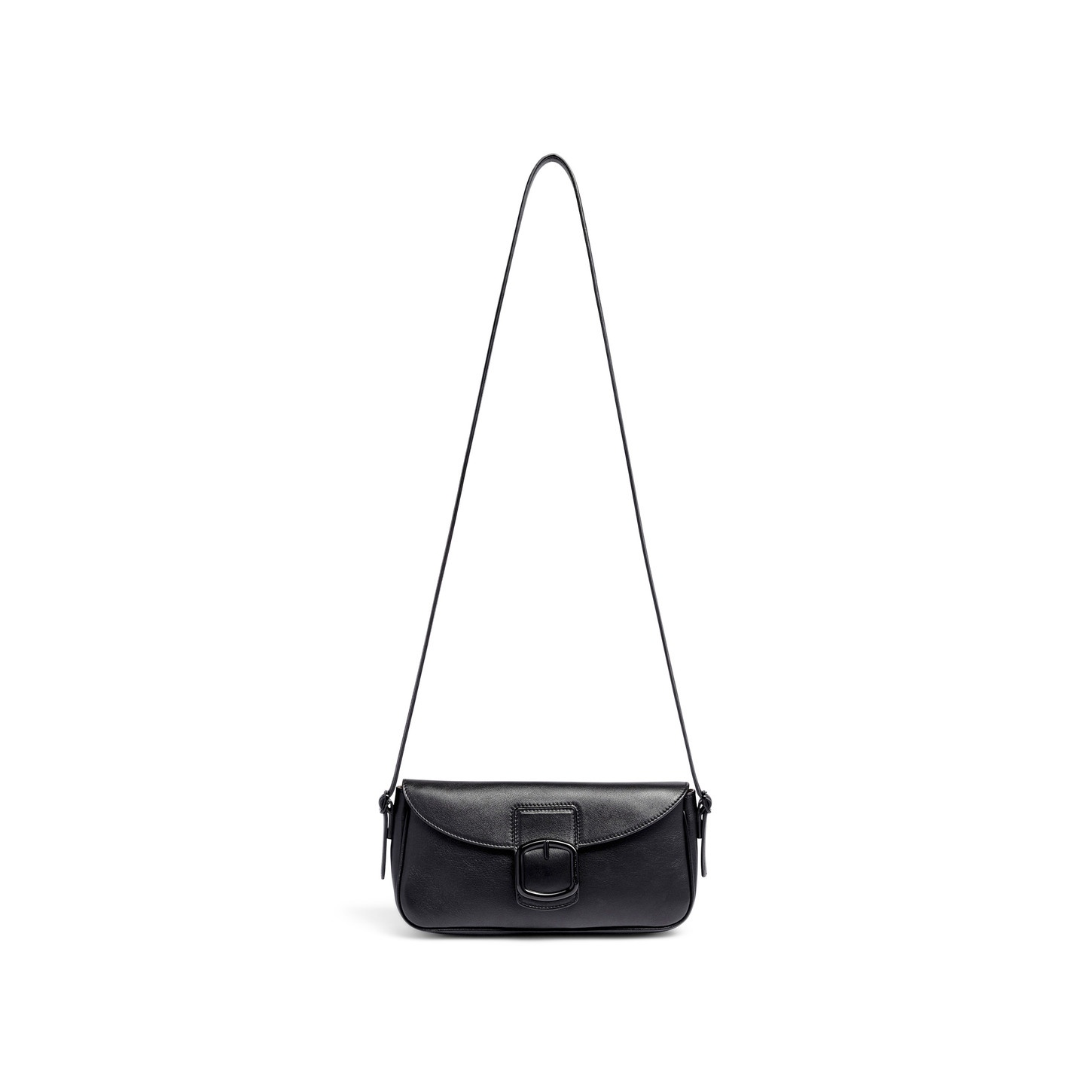 Black leather shoulder bag - 6