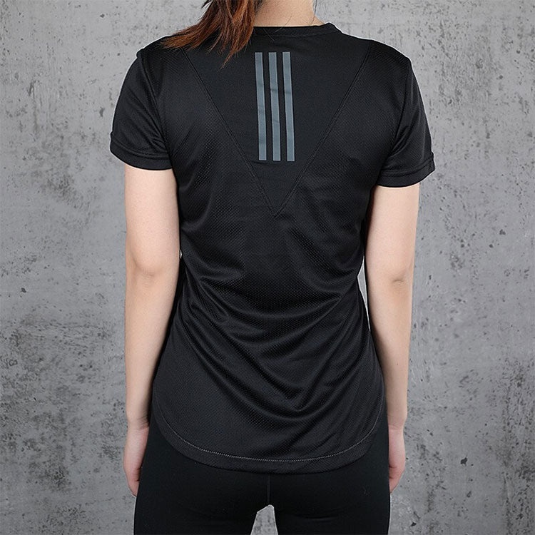 (WMNS) adidas Training T-shirts 'Black' FK9615 - 4