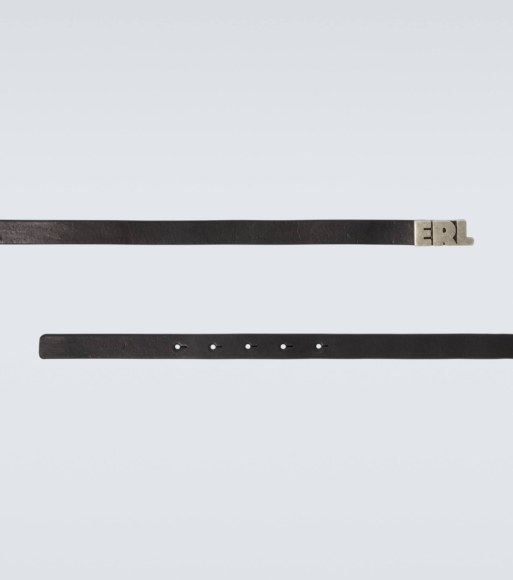 Logo leather belt - 4