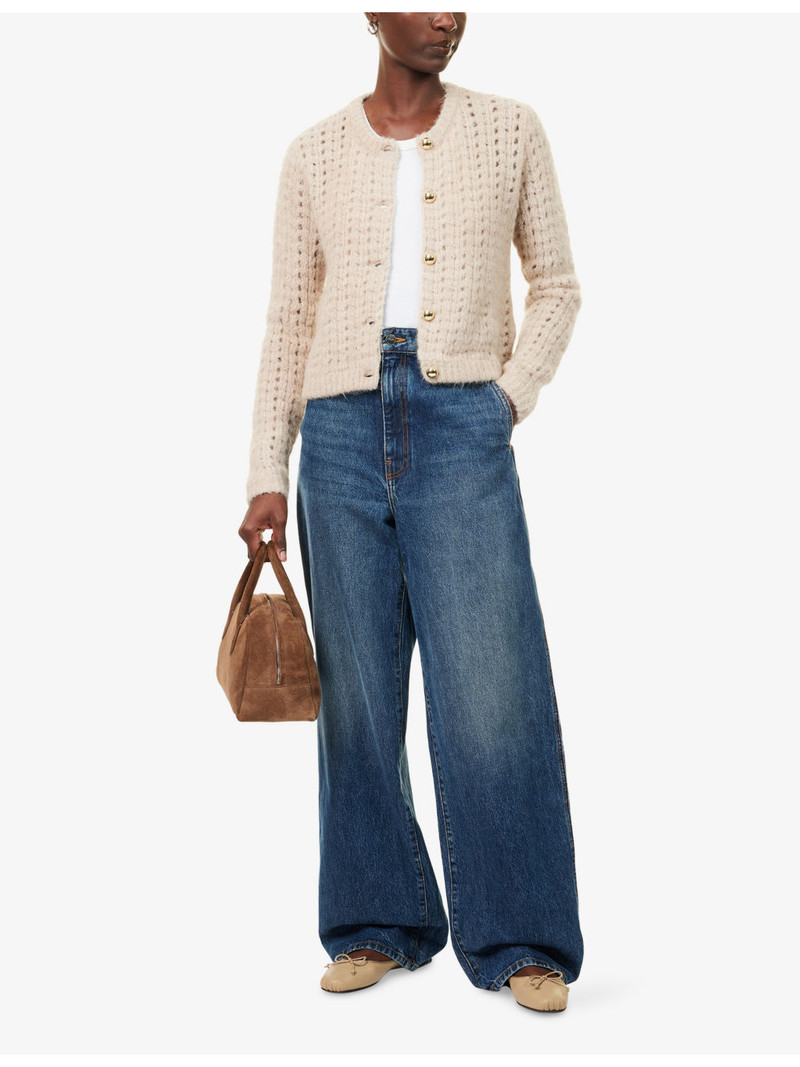 FRAME The Plush Round-Neck Knitted Cardigan outlook