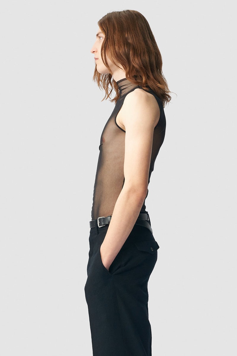 Edgardo High Neck Darted Tee - 2