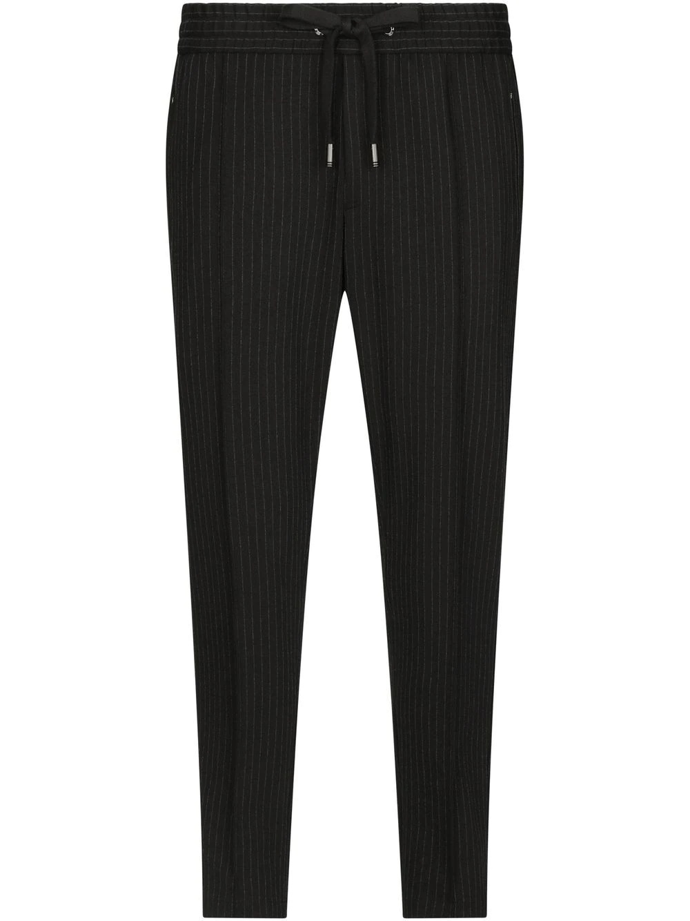 pinstripe tapered track trousers - 1