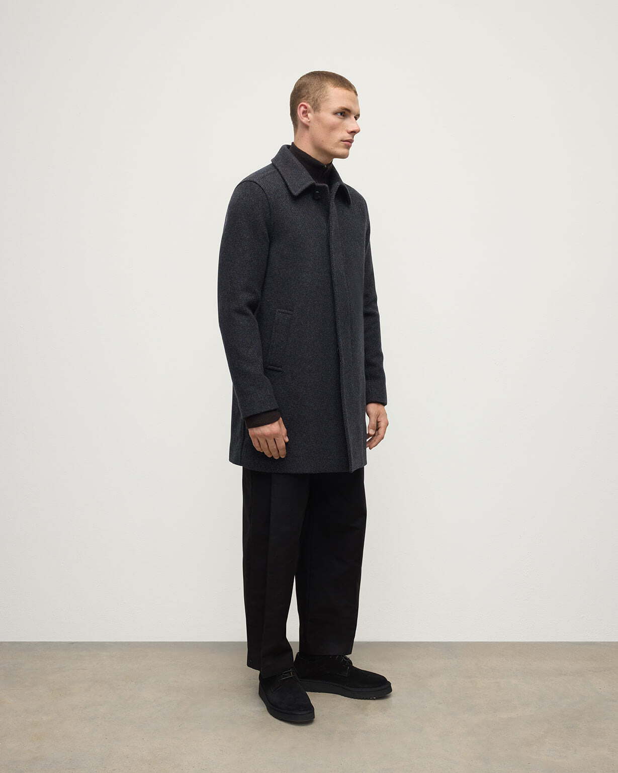 Wool Grey Car Coat - 3