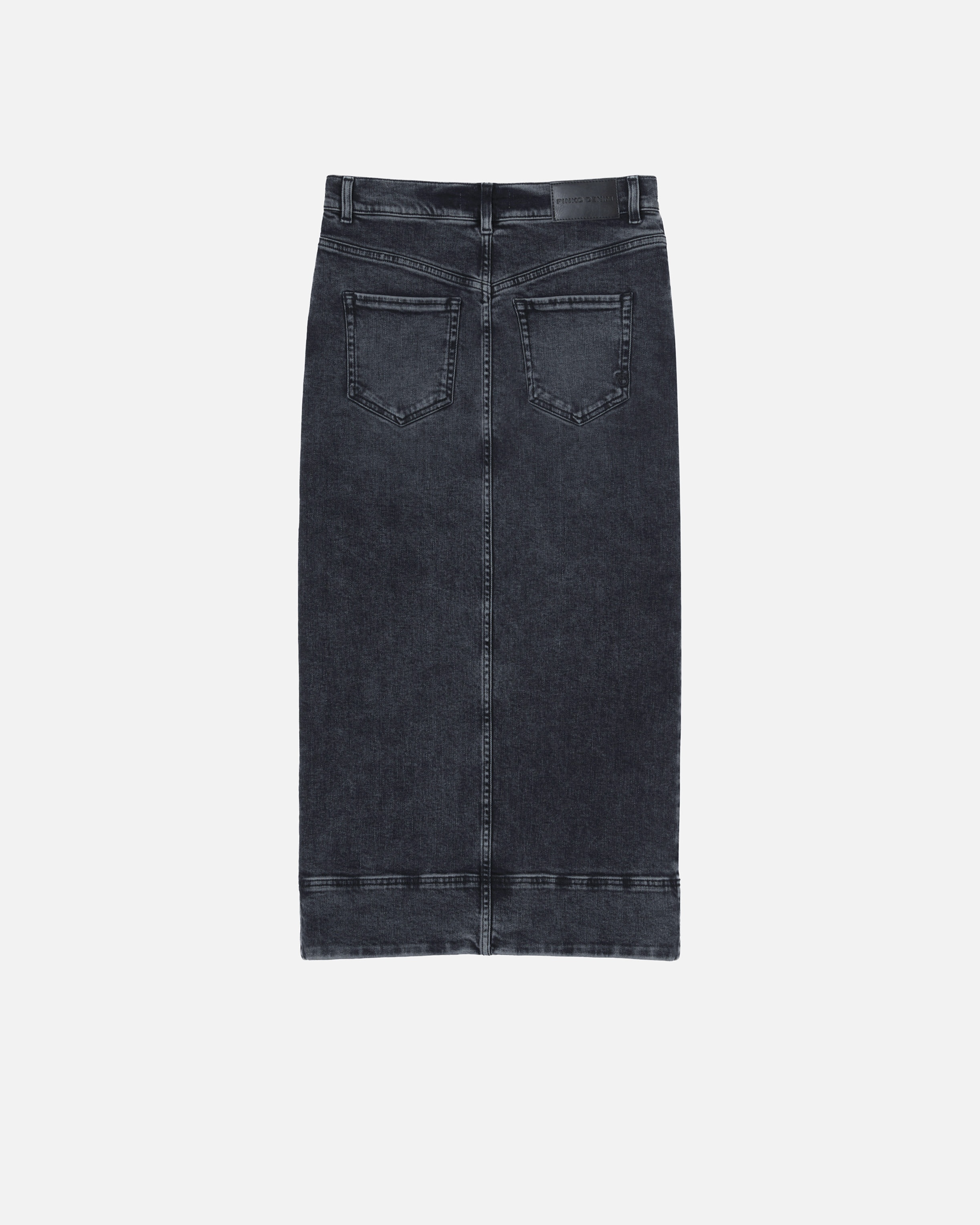 DARK GREY DENIM MAXI SKIRT - 5