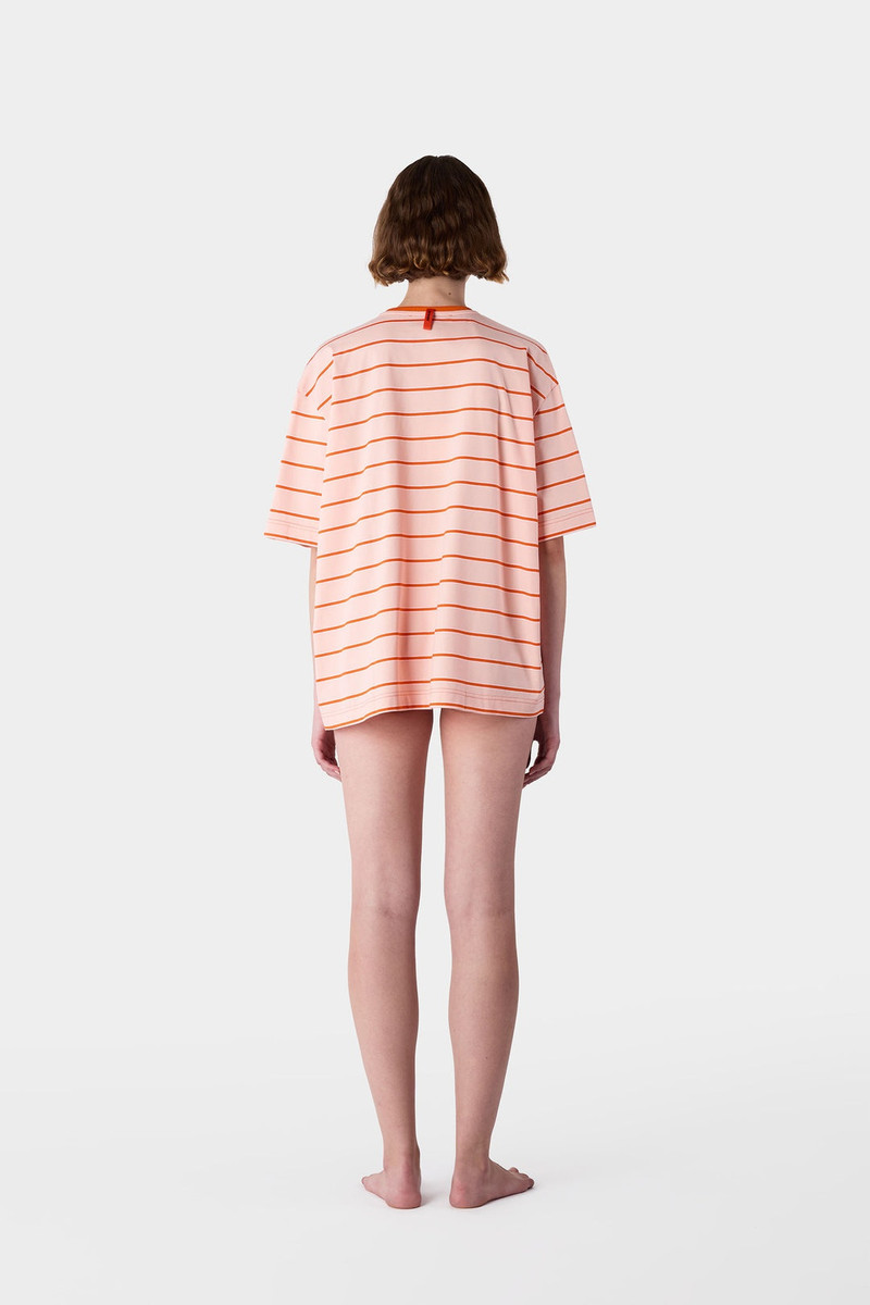 STRIPED OVER T-SHIRT / pink 7