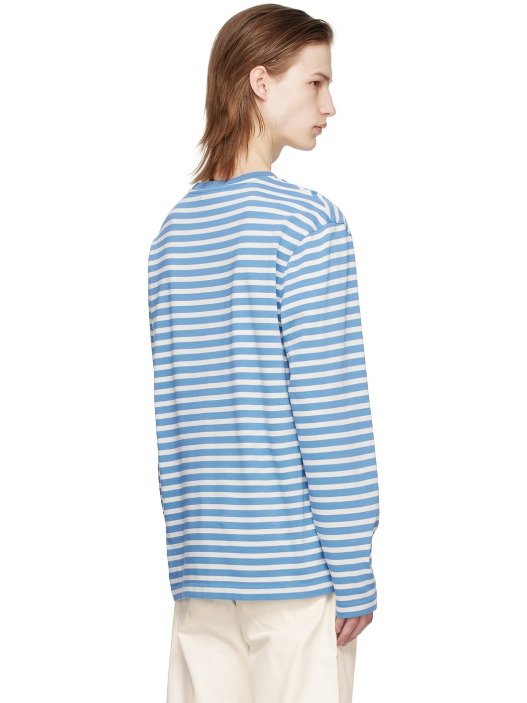 Blue Bold Fox Head Long Sleeve T-Shirt - 3