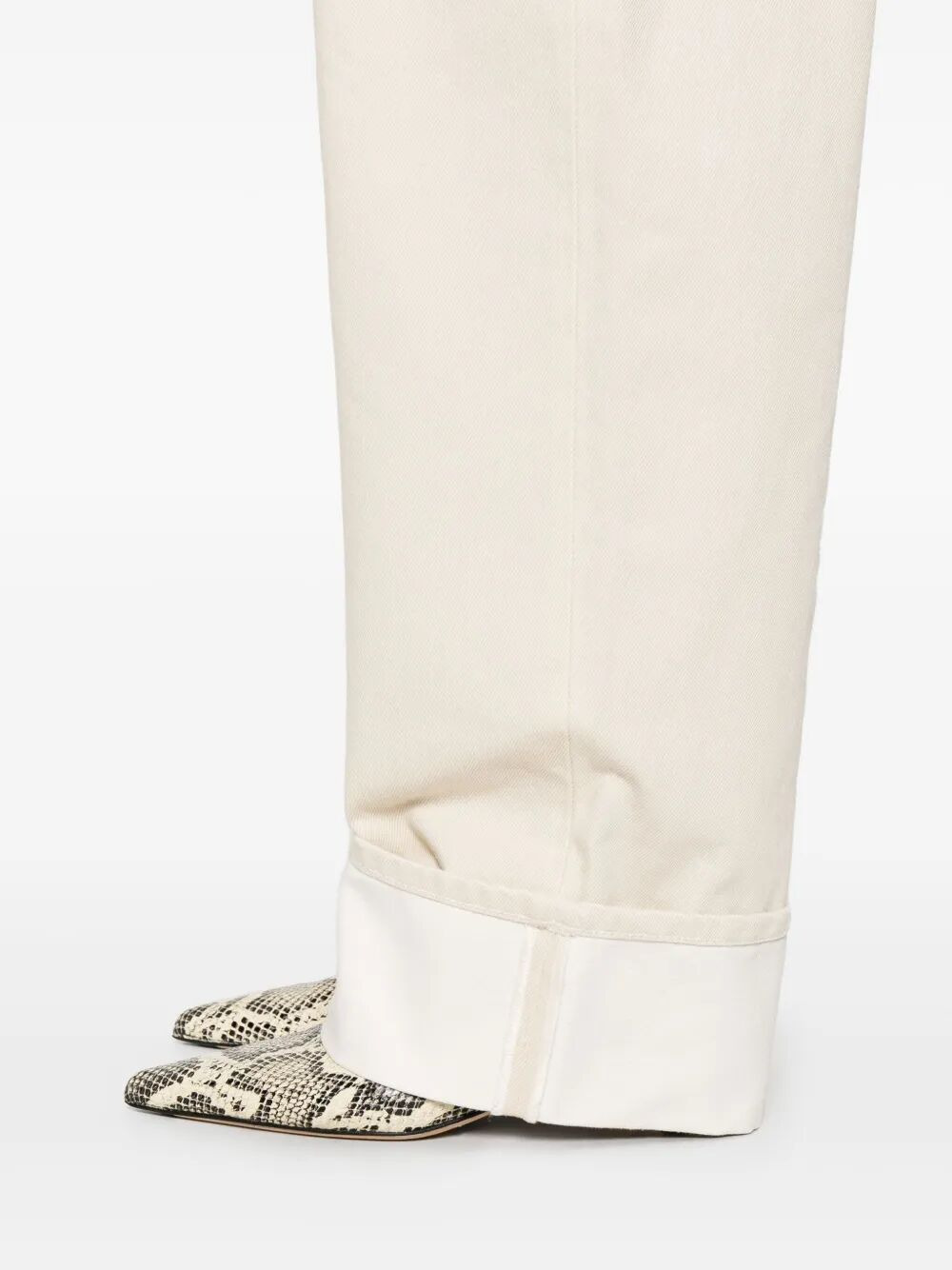 Bottega Veneta Women Back Print Straight Leg Jeans - 4