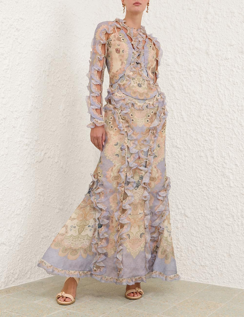 Zimmermann REBELLION SCALLOP MAXI DRESS outlook