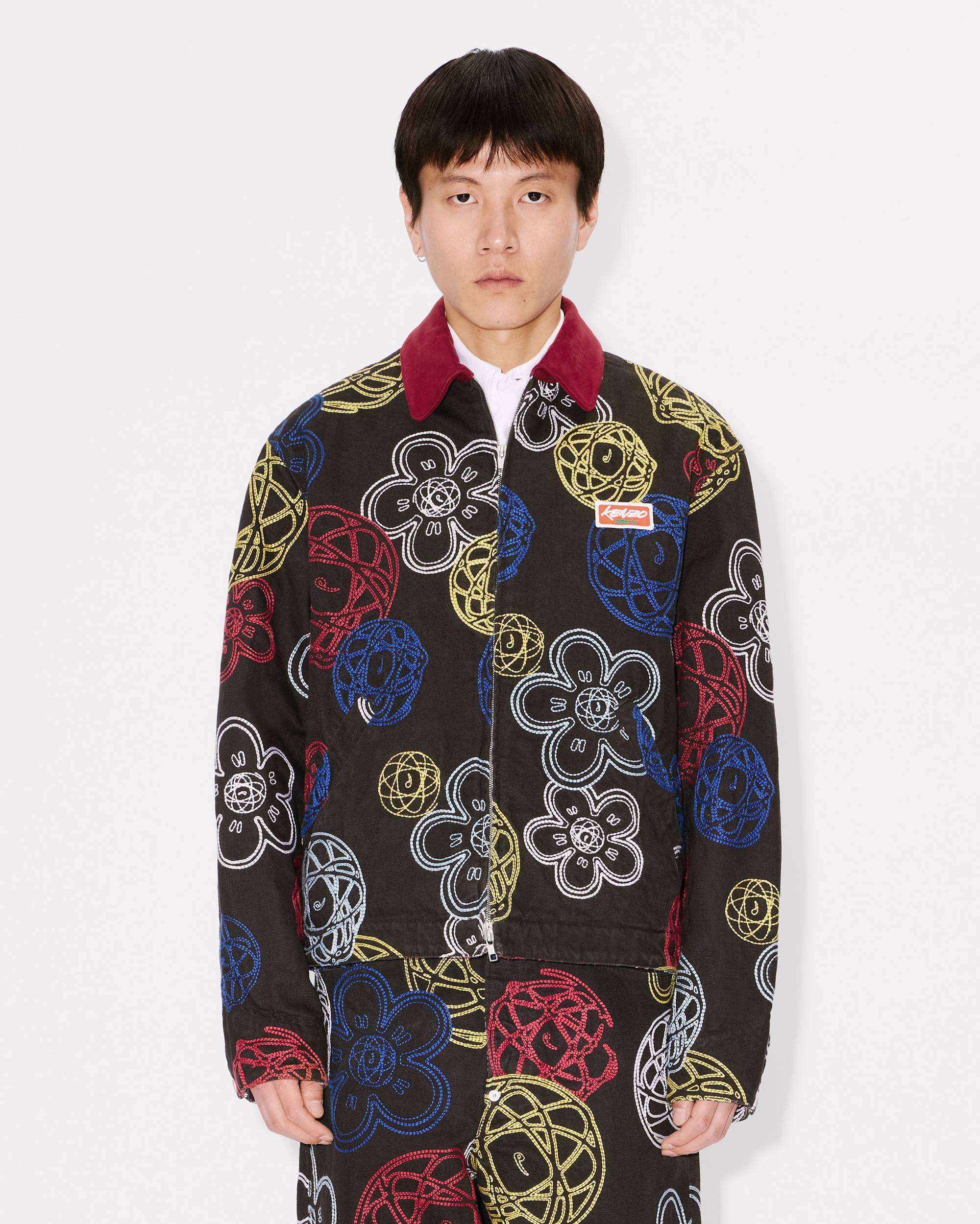 'Kenzo x Futura 2000' embroidered zip-up utility jacket - 4