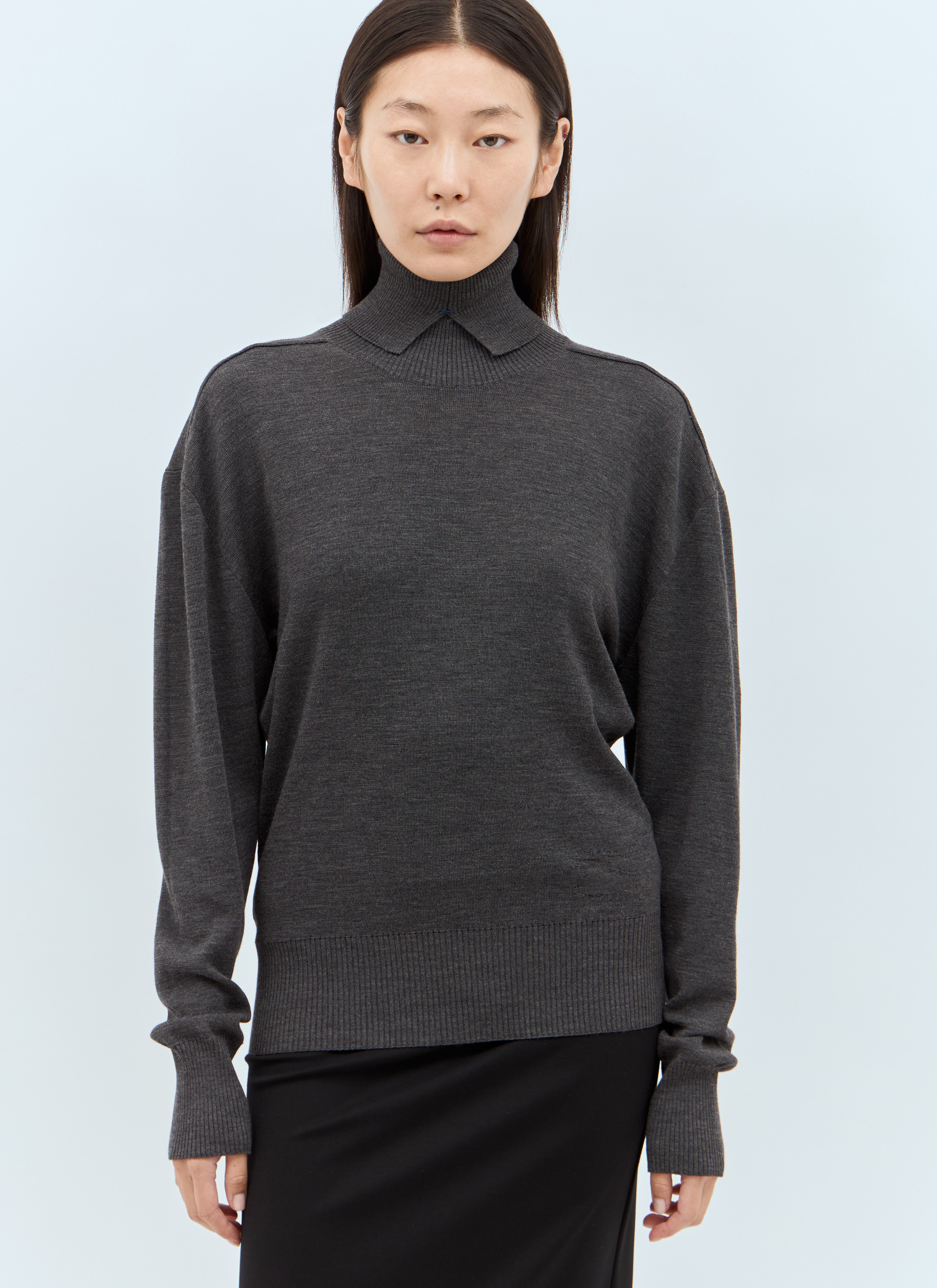 Wool High Neck Sweater - 1
