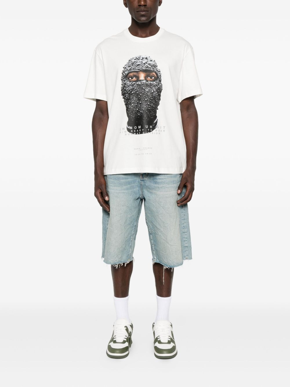 mask-print T-shirt - 2