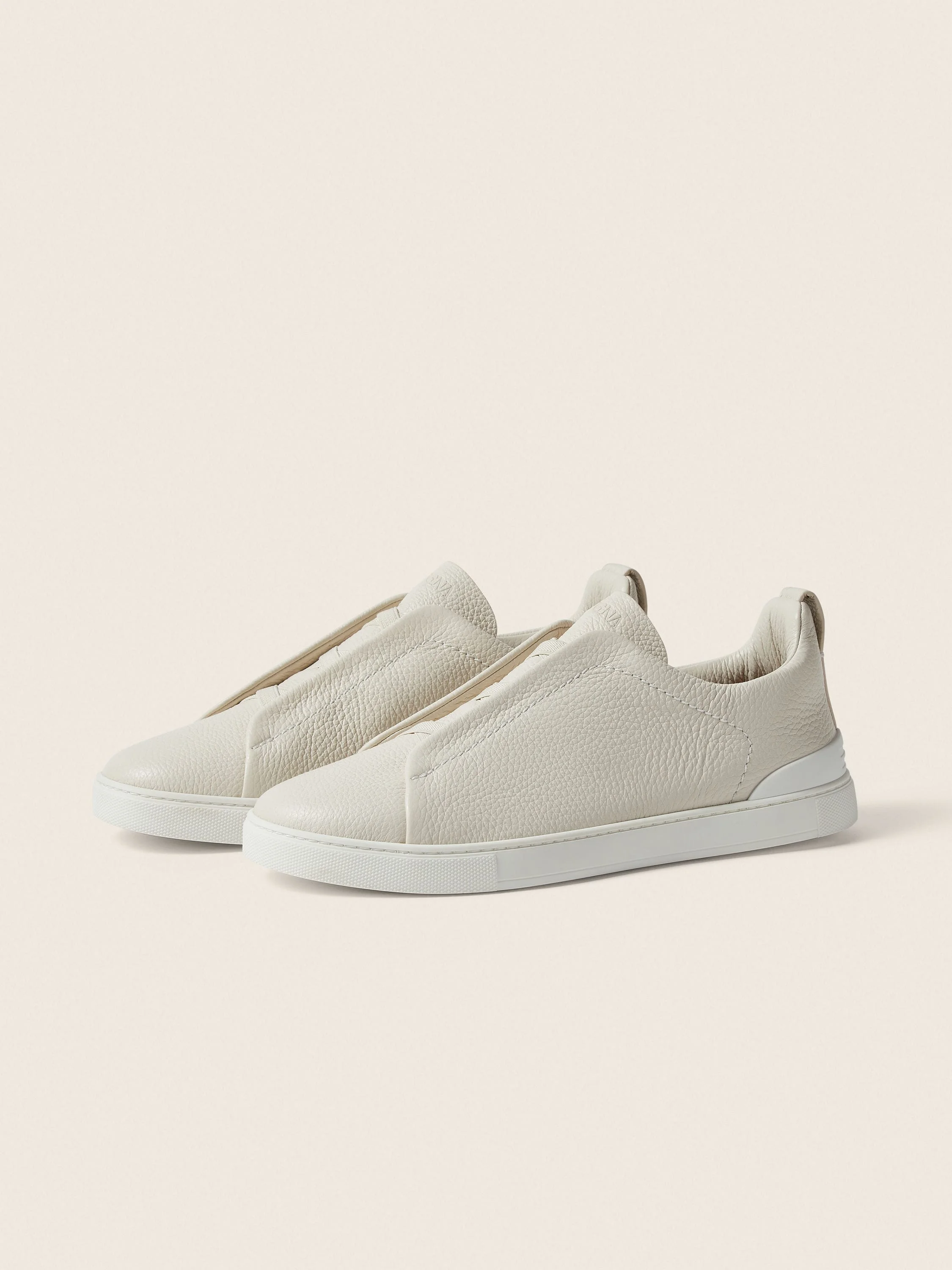 WHITE LEATHER TRIPLE STITCH™ SNEAKERS - 1