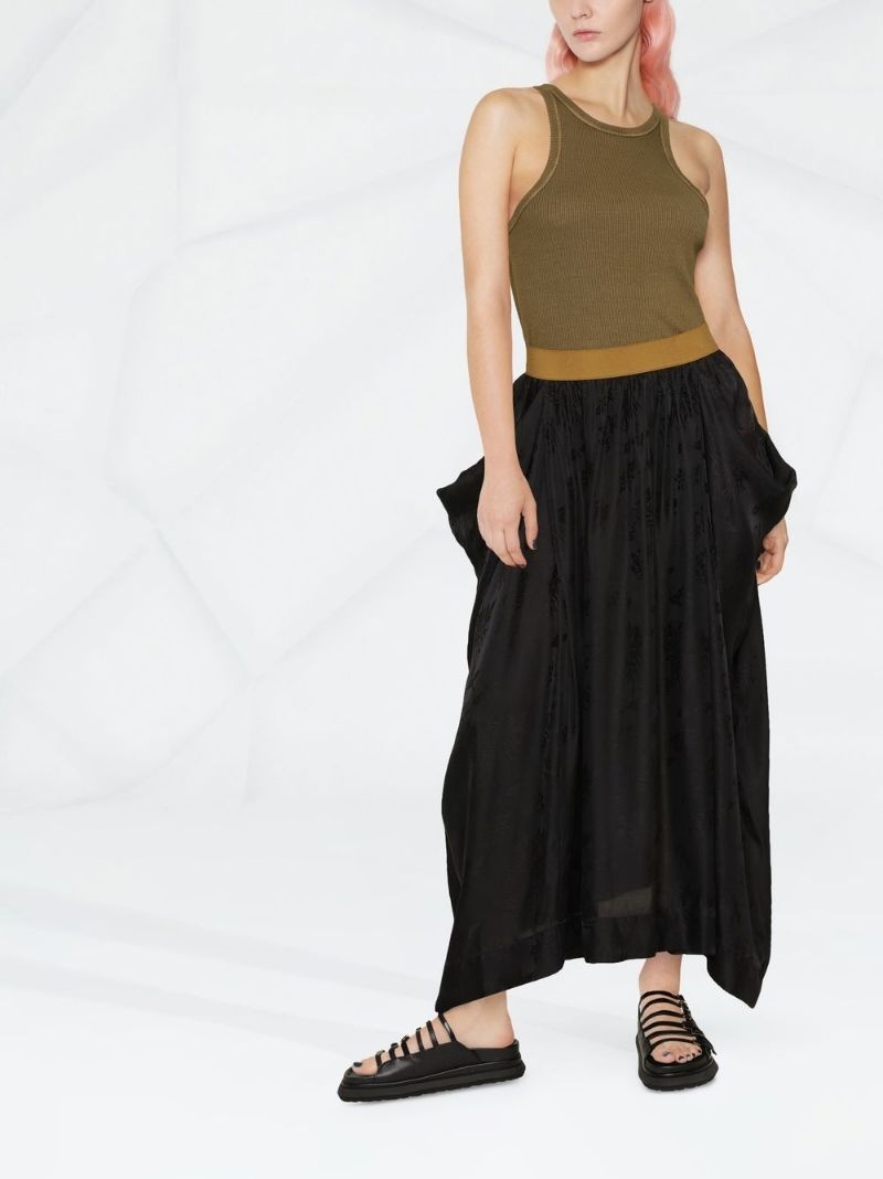 side-draped maxi skirt - 2